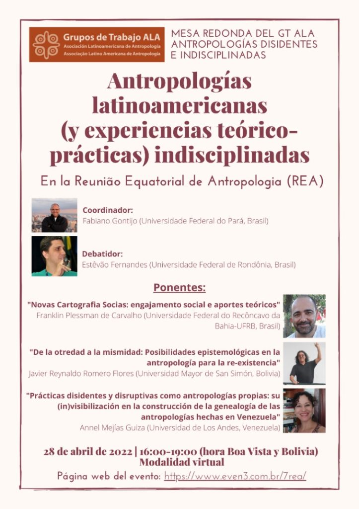 Antropologías disidentes e indisciplinadas estará presente en VII Reunión Equatorial de Antropologia (REA)